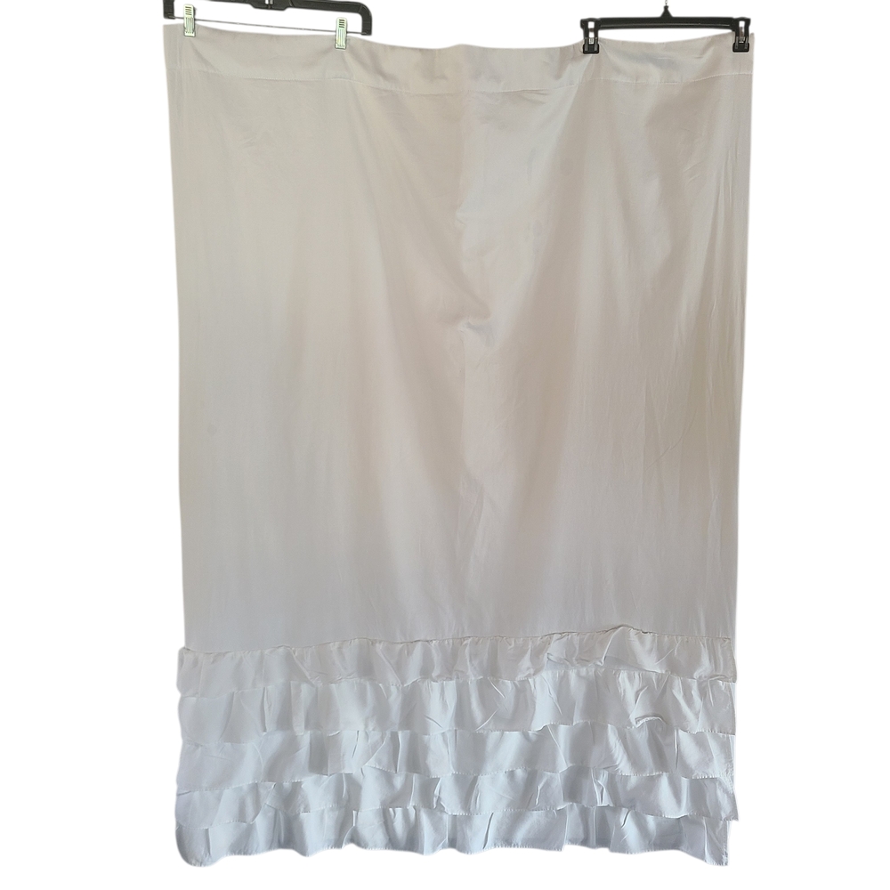 Pottery Barn Kids White Evelyn Ruffle Blackout Curtain Panel - 44” x 63”